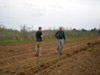 Art and Son Brian Planting Peach Trees